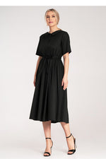 Dagkjole Figl til dame fra MS StyleHaven, laget av Bomull, farge Blå, størrelse S/M, med short ermer, perfekt til dress
