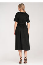 Dagkjole Figl til dame fra MS StyleHaven, laget av Bomull, farge Grønn, størrelse S/M, med short ermer, perfekt til dress