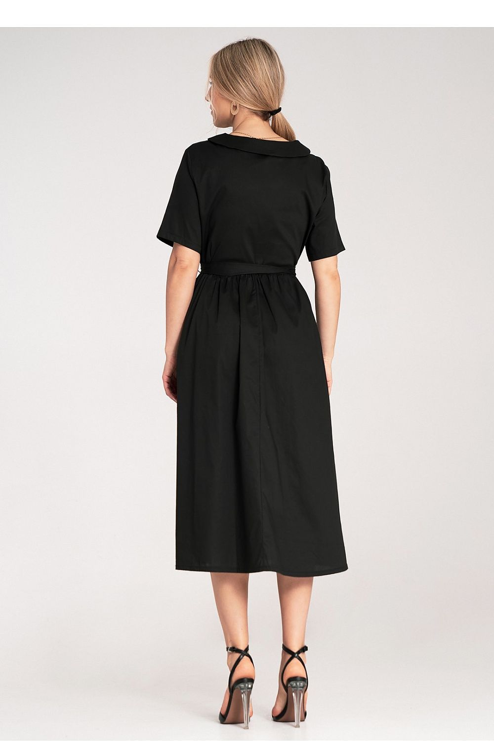 Dagkjole Figl til dame fra MS StyleHaven, laget av Bomull, farge Grønn, størrelse S/M, med short ermer, perfekt til dress