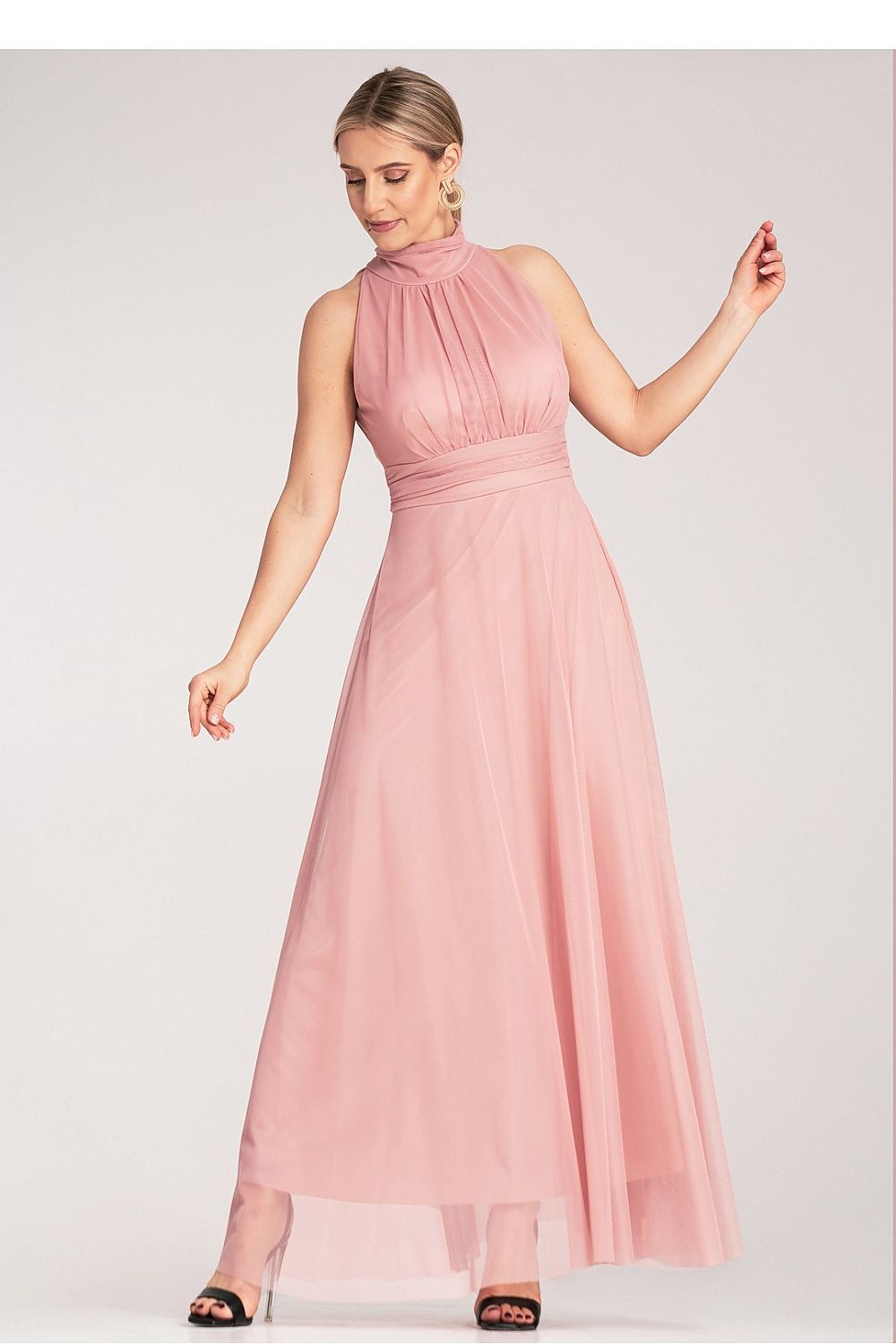 Cocktailkjole Figl til dame fra MS StyleHaven, laget av polyester, farge Svart, størrelse S/M, med sleeveless ermer, perfekt til dress