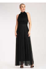 Cocktailkjole Figl til dame fra MS StyleHaven, laget av polyester, farge Svart, størrelse S/M, med sleeveless ermer, perfekt til dress