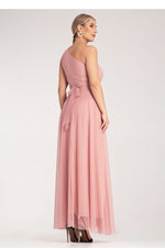 Aftenkjole Figl til dame fra MS StyleHaven, laget av polyester, farge Svart, størrelse S/M, med sleeveless ermer, perfekt til dress