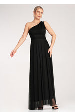Aftenkjole Figl til dame fra MS StyleHaven, laget av polyester, farge Svart, størrelse S/M, med sleeveless ermer, perfekt til dress