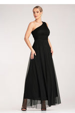 Aftenkjole Figl til dame fra MS StyleHaven, laget av polyester, farge Svart, størrelse S/M, med sleeveless ermer, perfekt til dress
