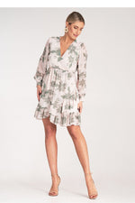 Dagkjole Figl til dame fra MS StyleHaven, laget av polyester, farge Blå, størrelse S/M, med long ermer, perfekt til dress