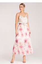 Skjørt Figl til dame fra MS StyleHaven, laget av polyester, farge Grønn, størrelse S/M, med 3-4; long ermer, perfekt til dress