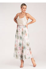Skjørt Figl til dame fra MS StyleHaven, laget av polyester, farge Grønn, størrelse S/M, med 3-4; long ermer, perfekt til dress