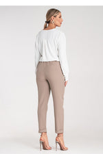Damebukser Figl til dame fra MS StyleHaven, laget av polyester, farge beige, størrelse S/M, med 3-4; long ermer, perfekt til dress