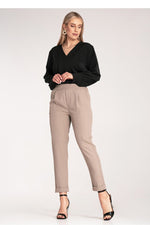Damebukser Figl til dame fra MS StyleHaven, laget av polyester, farge beige, størrelse S/M, med 3-4; long ermer, perfekt til dress