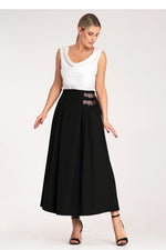 Skjørt Figl til dame fra MS StyleHaven, laget av polyester, farge beige, størrelse S/M, med 3-4; long ermer, perfekt til dress
