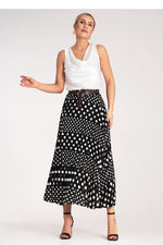 Skjørt Figl til dame fra MS StyleHaven, laget av polyester, farge Blå, størrelse S/M, med 3-4; long ermer, perfekt til dress