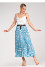 Skjørt Figl til dame fra MS StyleHaven, laget av polyester, farge Grønn, størrelse S/M, med 3-4; long ermer, perfekt til dress