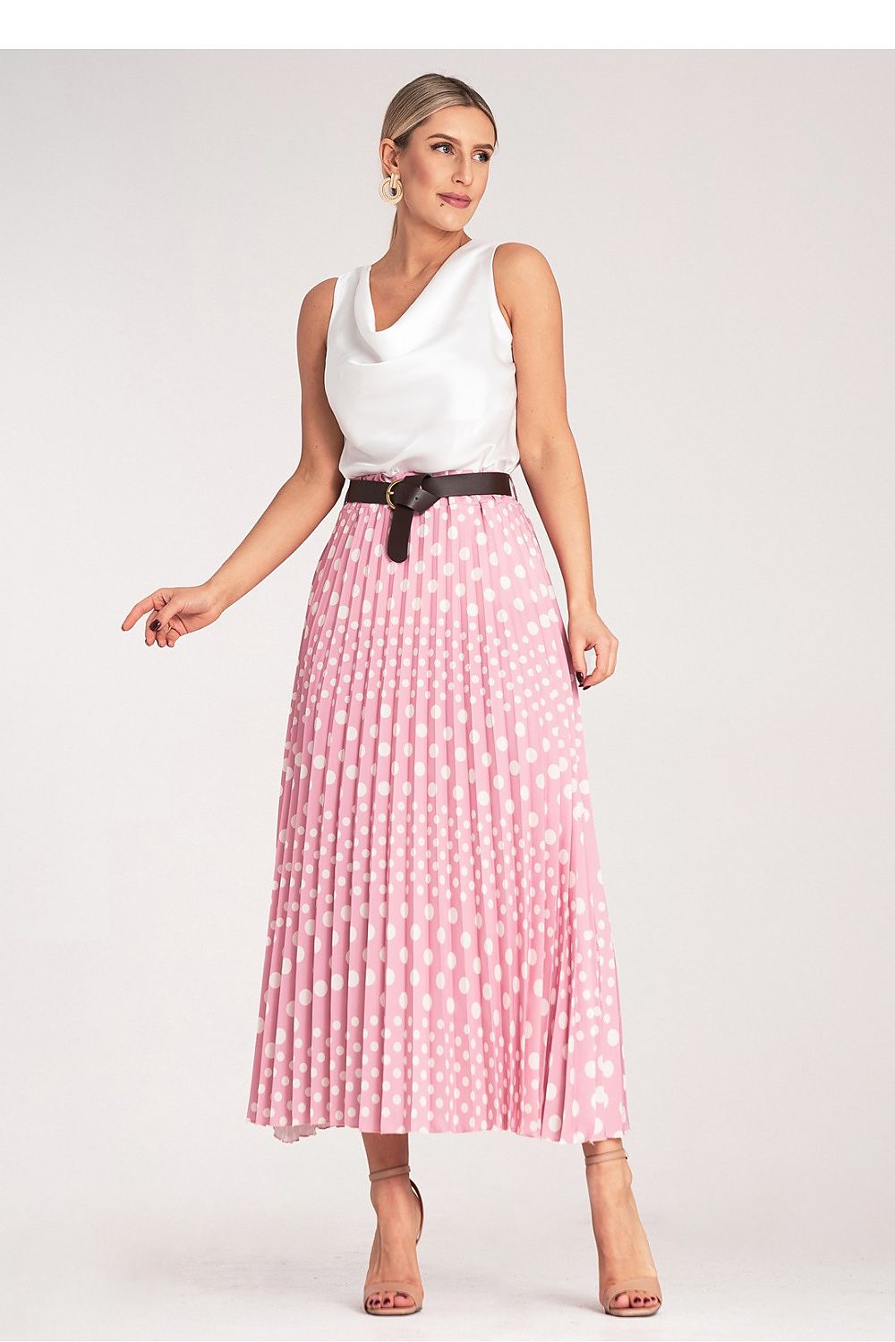 Skjørt Figl til dame fra MS StyleHaven, laget av polyester, farge Grønn, størrelse S/M, med 3-4; long ermer, perfekt til dress