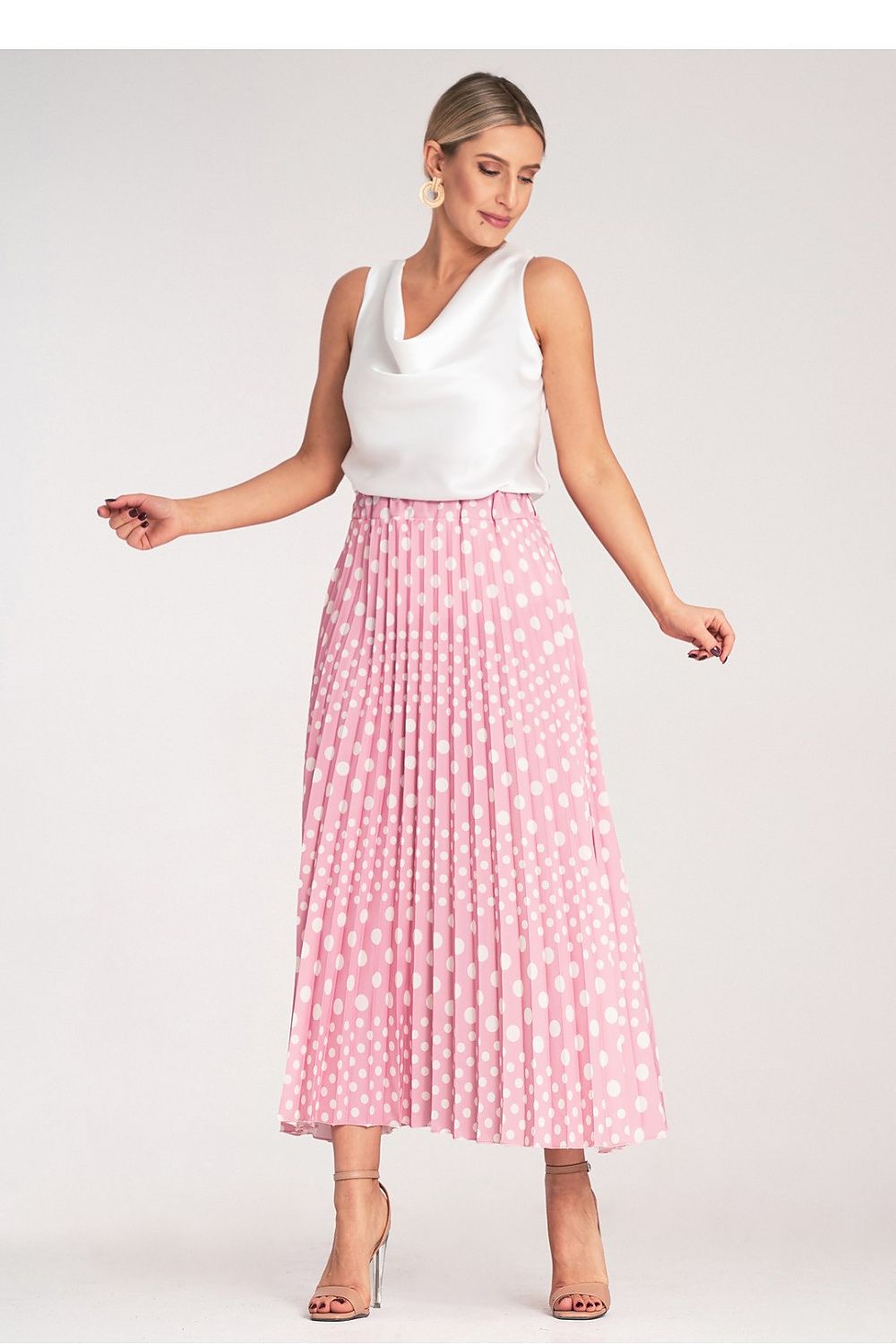 Skjørt Figl til dame fra MS StyleHaven, laget av polyester, farge Grønn, størrelse S/M, med 3-4; long ermer, perfekt til dress