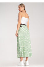 Skjørt Figl til dame fra MS StyleHaven, laget av polyester, farge Grønn, størrelse S/M, med 3-4; long ermer, perfekt til dress