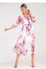 Dagkjole Figl til dame fra MS StyleHaven, laget av polyester, farge Hvit, størrelse S/M, med 45720 ermer, perfekt til dress