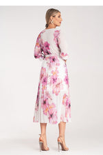 Dagkjole Figl til dame fra MS StyleHaven, laget av polyester, farge Hvit, størrelse S/M, med 45720 ermer, perfekt til dress