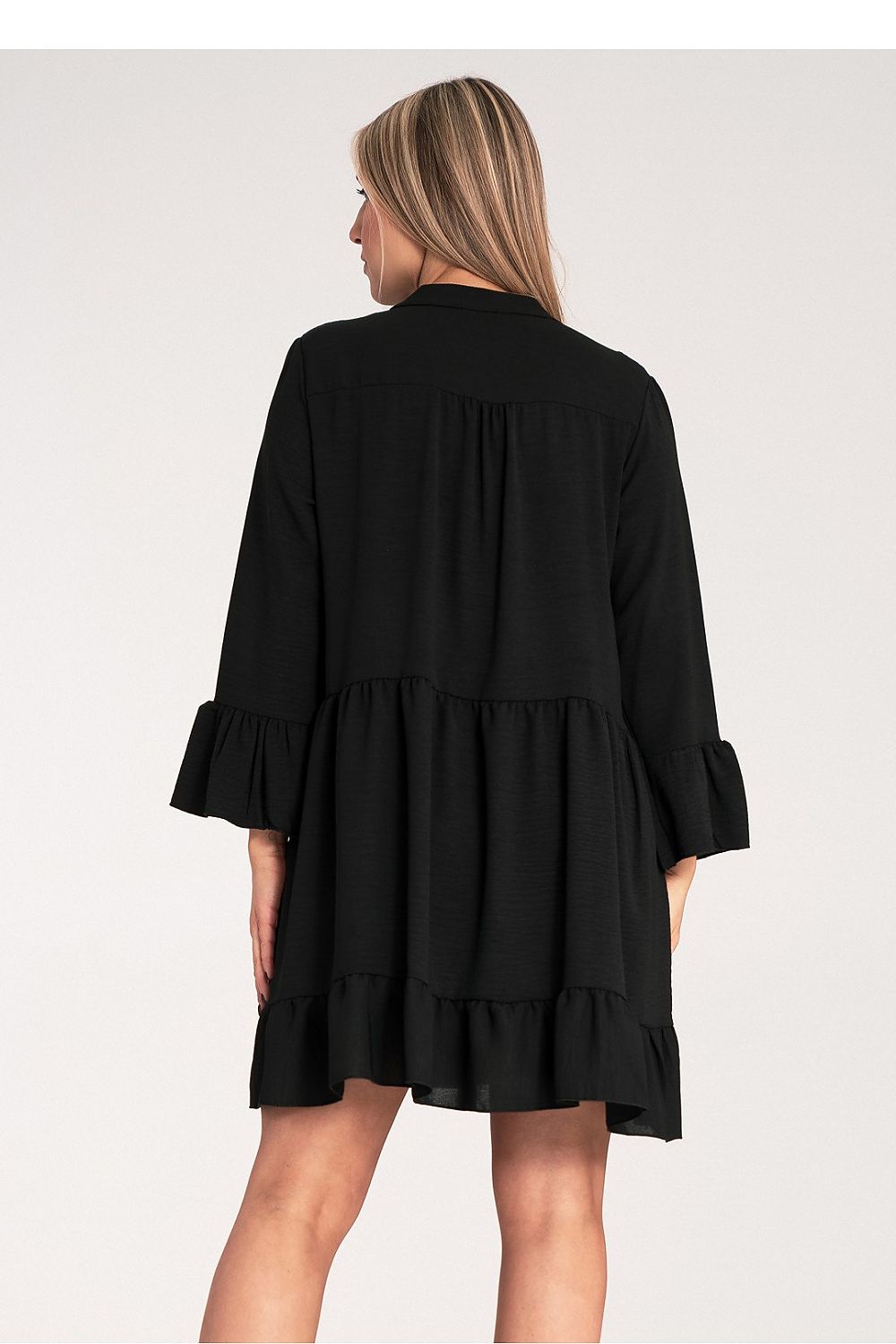 Dagkjole Figl til dame fra MS StyleHaven, laget av polyester, farge beige, størrelse S/M, med long ermer, perfekt til dress