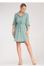 Dagkjole Figl til dame fra MS StyleHaven, laget av polyester, farge Blå, størrelse S/M, med 45720 ermer, perfekt til dress