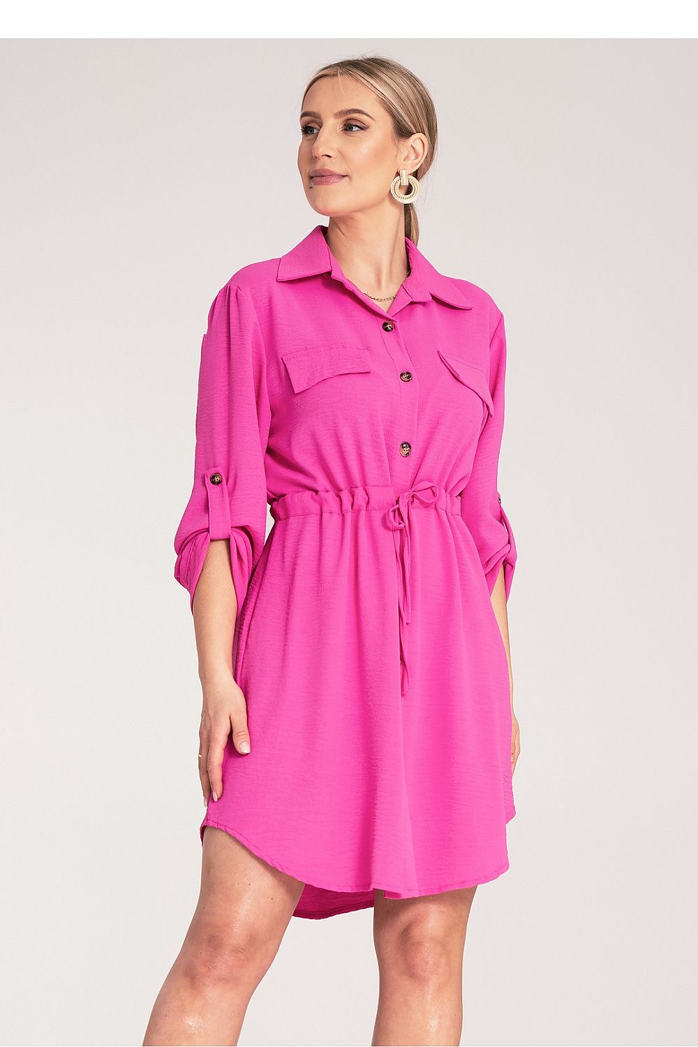 Dagkjole Figl til dame fra MS StyleHaven, laget av polyester, farge Blå, størrelse S/M, med 45720 ermer, perfekt til dress