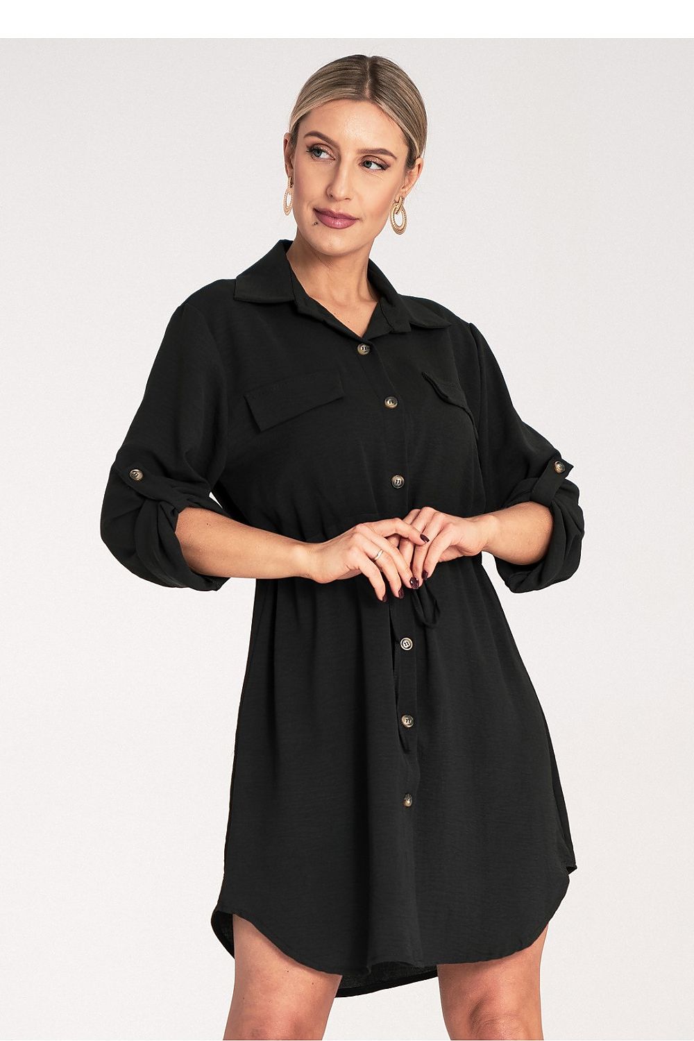 Dagkjole Figl til dame fra MS StyleHaven, laget av polyester, farge Blå, størrelse S/M, med 45720 ermer, perfekt til dress