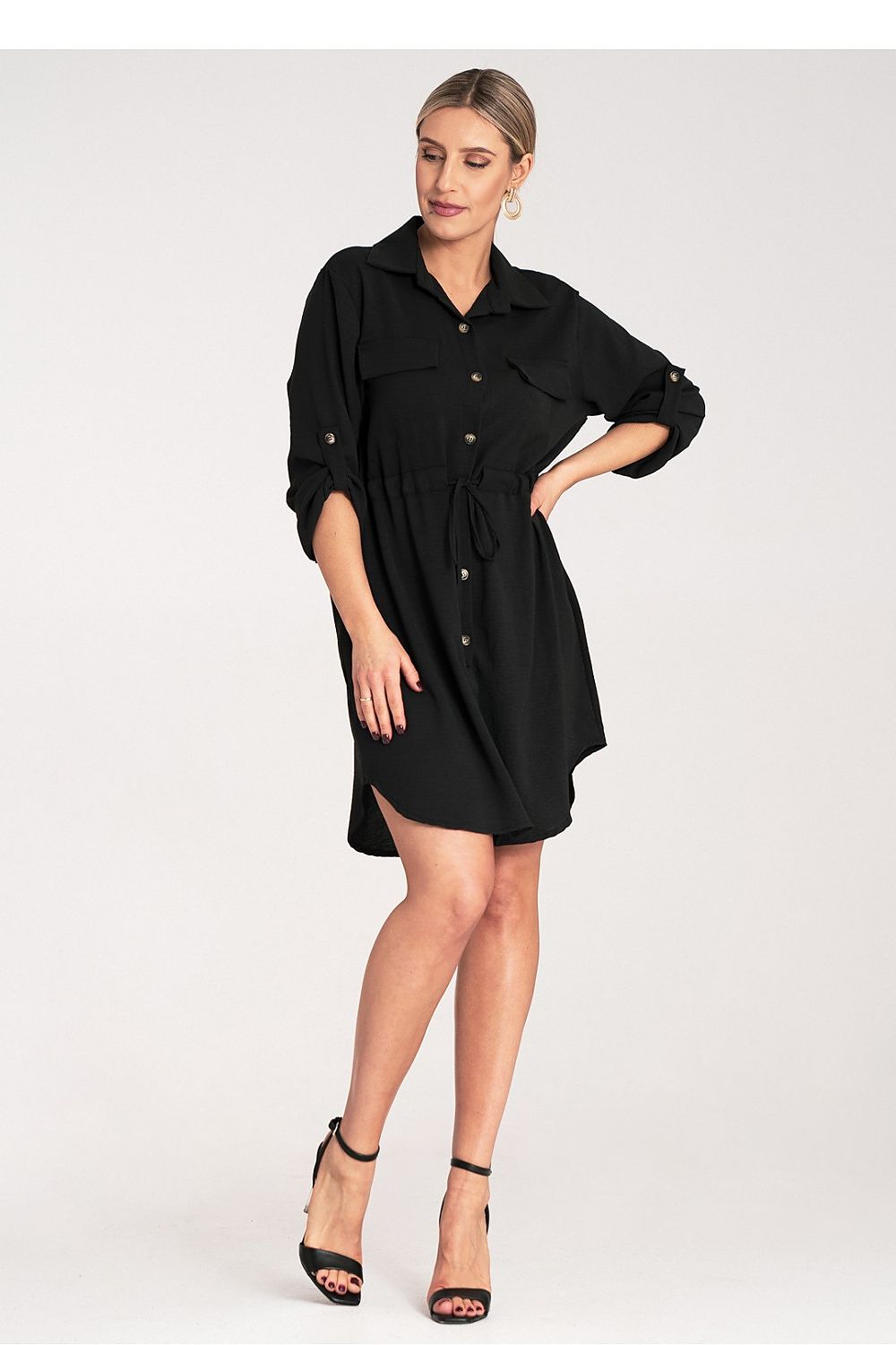 Dagkjole Figl til dame fra MS StyleHaven, laget av polyester, farge Blå, størrelse S/M, med 45720 ermer, perfekt til dress