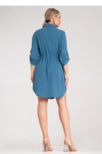 Dagkjole Figl til dame fra MS StyleHaven, laget av polyester, farge Blå, størrelse S/M, med 45720 ermer, perfekt til dress