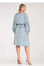 Dagkjole Figl til dame fra MS StyleHaven, laget av Sateng; polyester, farge Svart, størrelse S/M, med long ermer, perfekt til dress