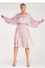 Dagkjole Figl til dame fra MS StyleHaven, laget av Sateng; polyester, farge Svart, størrelse S/M, med long ermer, perfekt til dress