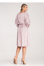 Dagkjole Figl til dame fra MS StyleHaven, laget av Sateng; polyester, farge Svart, størrelse S/M, med long ermer, perfekt til dress