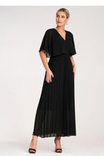 Cocktailkjole Figl til dame fra MS StyleHaven, laget av polyester, farge Fiolett, størrelse S/M, med 3-4; short ermer, perfekt til dress