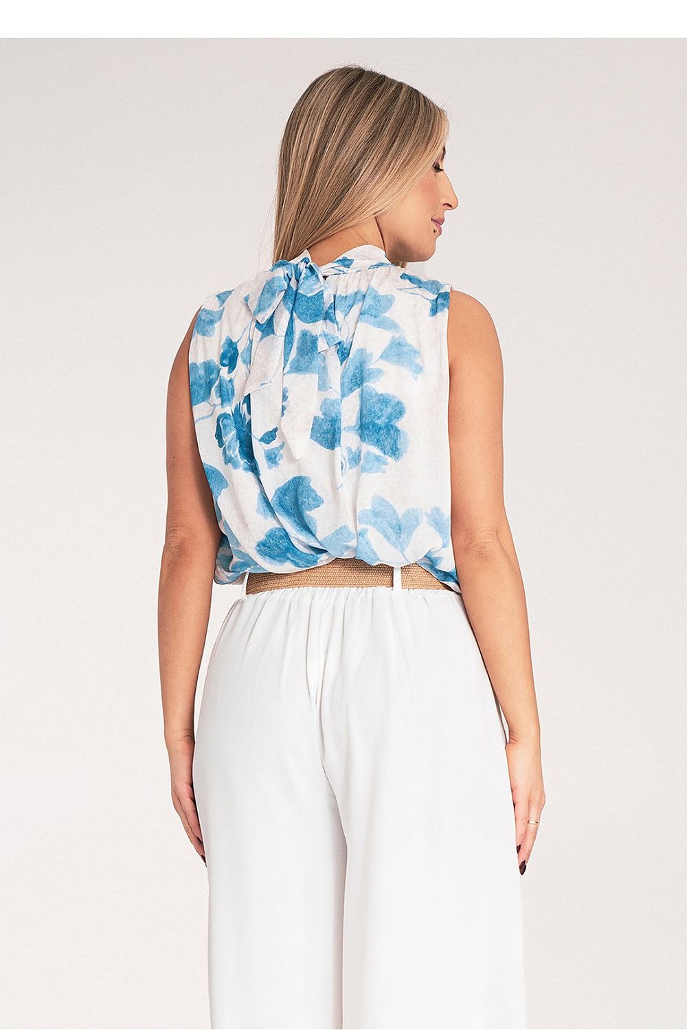 Bluse Figl til dame fra MS StyleHaven, laget av polyester, farge Rosa, størrelse S/M, med sleeveless ermer, perfekt til dress