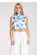 Bluse Figl til dame fra MS StyleHaven, laget av polyester, farge Rosa, størrelse S/M, med sleeveless ermer, perfekt til dress