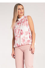 Bluse Figl til dame fra MS StyleHaven, laget av polyester, farge Rosa, størrelse S/M, med sleeveless ermer, perfekt til dress