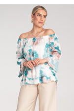 Bluse Figl til dame fra MS StyleHaven, laget av polyester, farge Rosa, størrelse S/M, med 45720 ermer, perfekt til dress