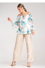 Bluse Figl til dame fra MS StyleHaven, laget av polyester, farge Rosa, størrelse S/M, med 45720 ermer, perfekt til dress