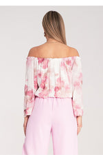Bluse Figl til dame fra MS StyleHaven, laget av polyester, farge Rosa, størrelse S/M, med 45720 ermer, perfekt til dress