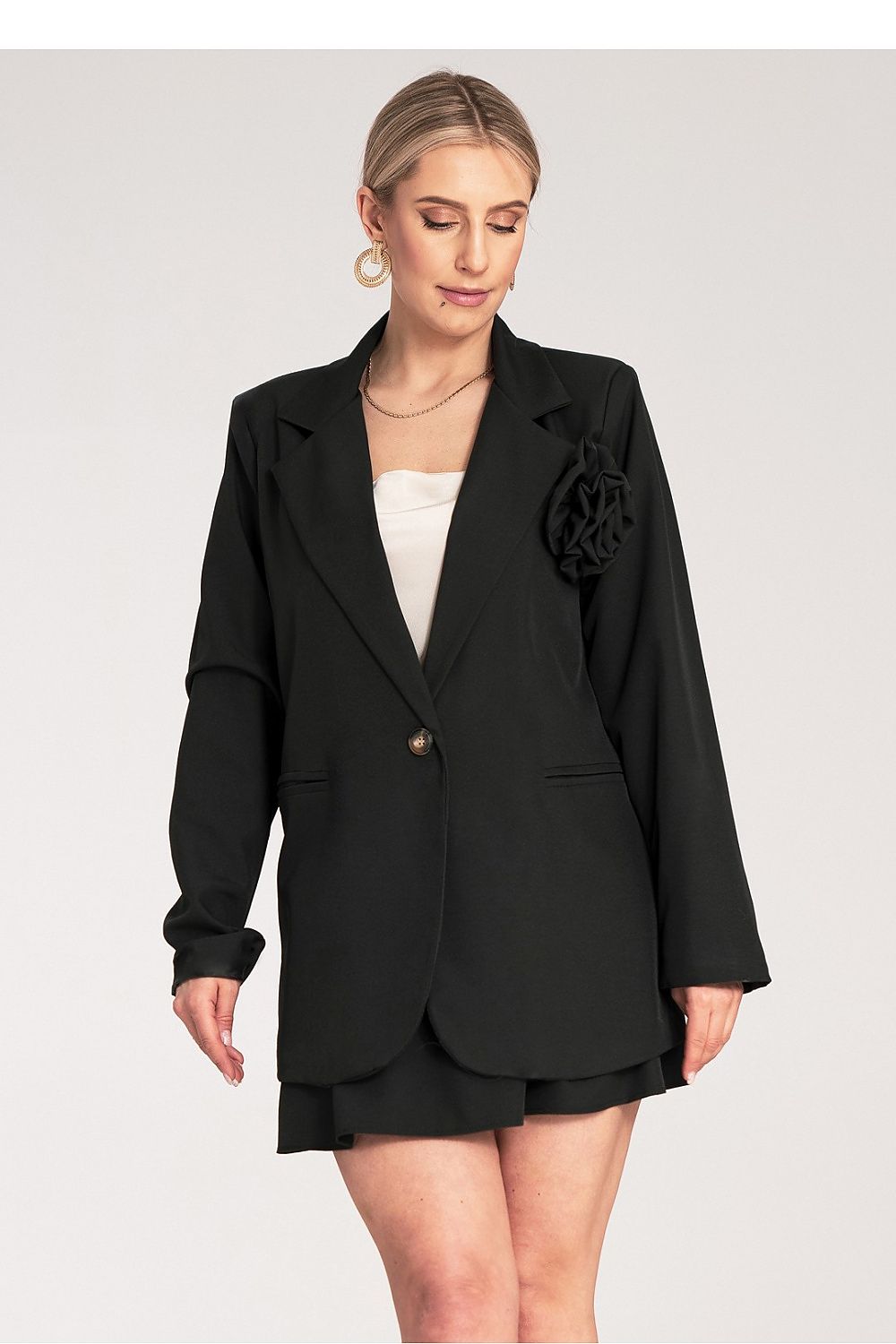 Jakke Figl til dame fra MS StyleHaven, laget av polyester, farge Svart, størrelse S/M, med long ermer, perfekt til dress