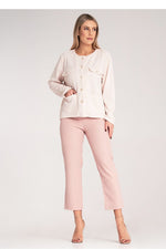Jakke Figl til dame fra MS StyleHaven, laget av polyester; tweed, farge Svart, størrelse S/M, med long ermer, perfekt til dress