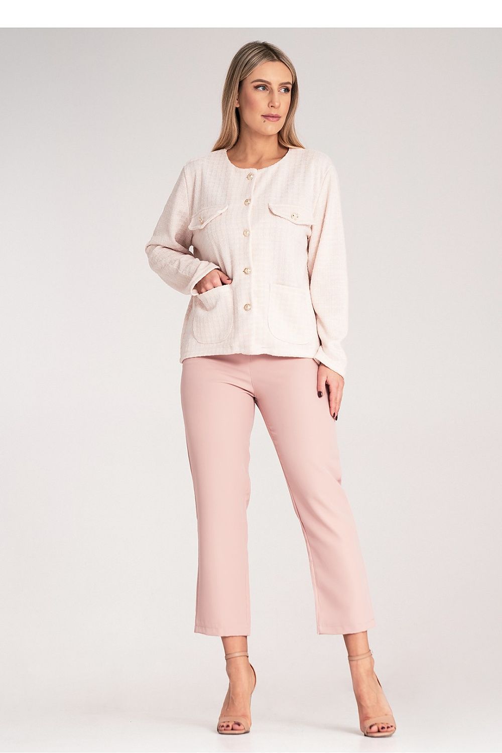 Jakke Figl til dame fra MS StyleHaven, laget av polyester; tweed, farge Svart, størrelse S/M, med long ermer, perfekt til dress