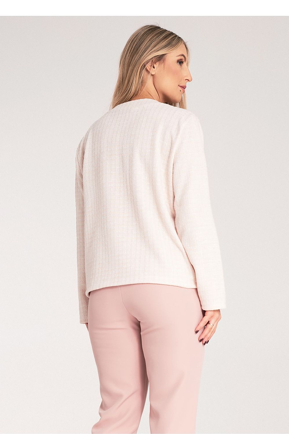 Jakke Figl til dame fra MS StyleHaven, laget av polyester; tweed, farge Svart, størrelse S/M, med long ermer, perfekt til dress
