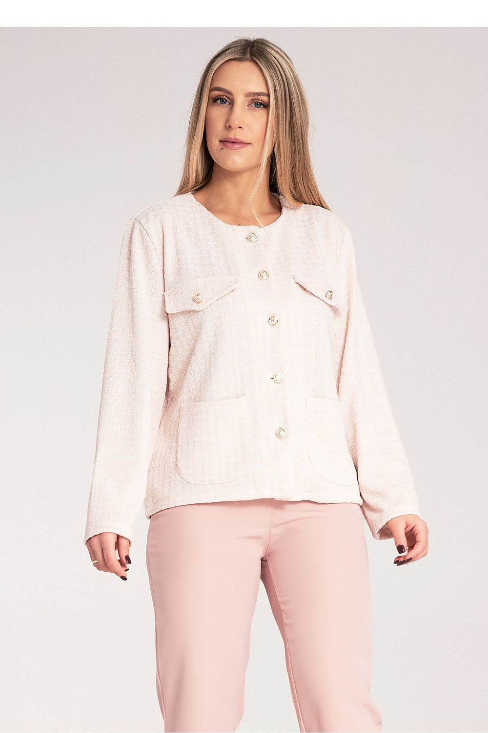 Jakke Figl til dame fra MS StyleHaven, laget av polyester; tweed, farge Svart, størrelse S/M, med long ermer, perfekt til dress