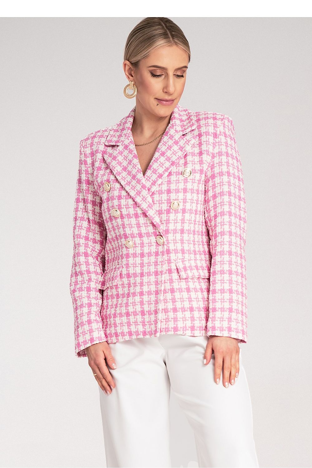 Jakke Figl til dame fra MS StyleHaven, laget av Bomull; polyester, farge Rosa, størrelse S/M, med long ermer, perfekt til dress