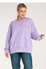 Genser Figl til dame fra MS StyleHaven, laget av Bomull; polyester, farge Fiolett, størrelse S/M, med long ermer, perfekt til dress