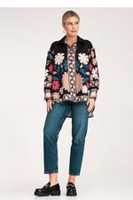 Langermet skjorte Figl til dame fra MS StyleHaven, laget av polyester, farge Svart, størrelse S/M, med long ermer, perfekt til dress
