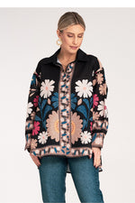 Langermet skjorte Figl til dame fra MS StyleHaven, laget av polyester, farge Svart, størrelse S/M, med long ermer, perfekt til dress