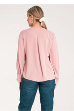 Bluse Figl til dame fra MS StyleHaven, laget av polyester, farge Hvit, størrelse S/M, med long ermer, perfekt til dress