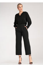 Damebukser Figl til dame fra MS StyleHaven, laget av polyester, farge Svart, størrelse S/M, med long ermer, perfekt til dress