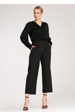 Damebukser Figl til dame fra MS StyleHaven, laget av polyester, farge Svart, størrelse S/M, med long ermer, perfekt til dress
