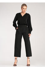 Damebukser Figl til dame fra MS StyleHaven, laget av polyester, farge Svart, størrelse S/M, med long ermer, perfekt til dress